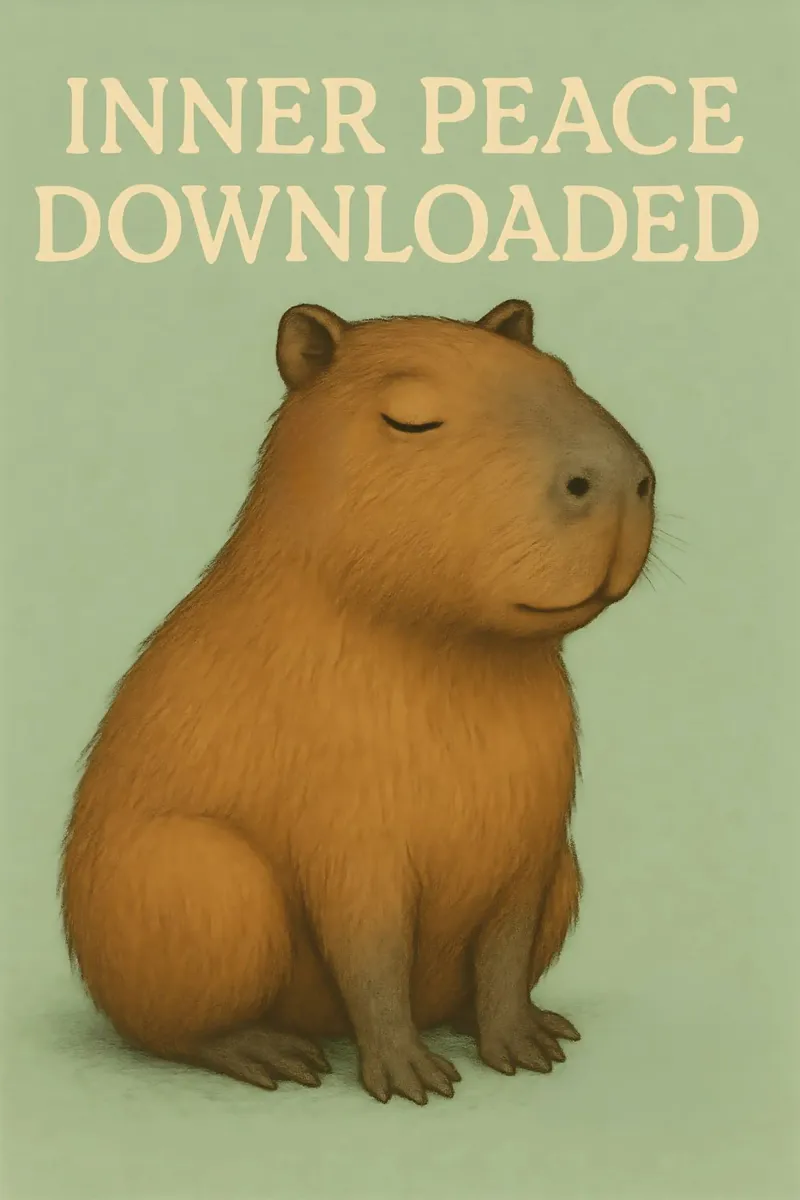 Meme divertente sui capibara pellicola backlit da Funny Humor Art