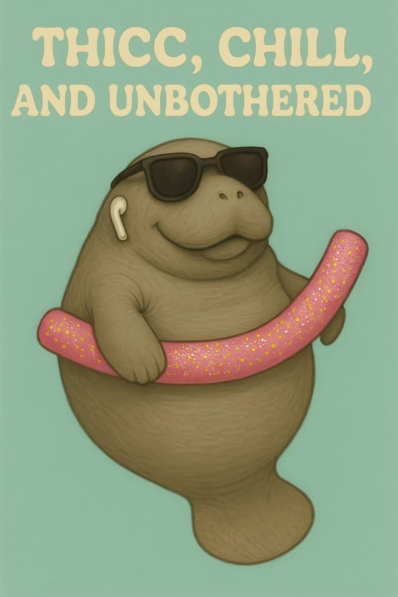 Grappige zeekoe meme poster van Funny Humor Art