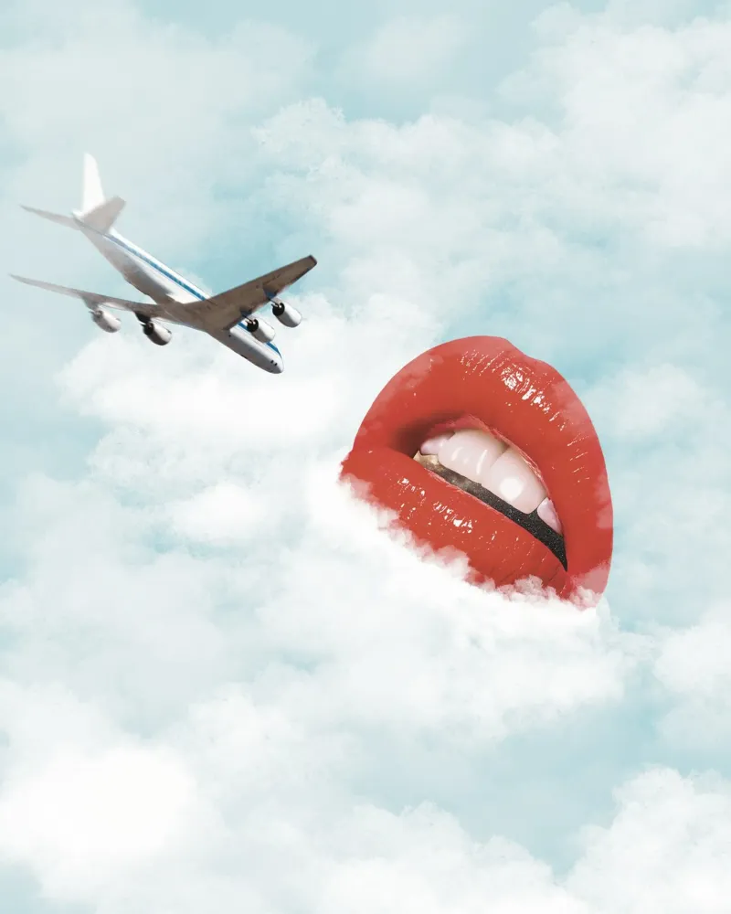 Travel trough lips poster by PicturaCollage