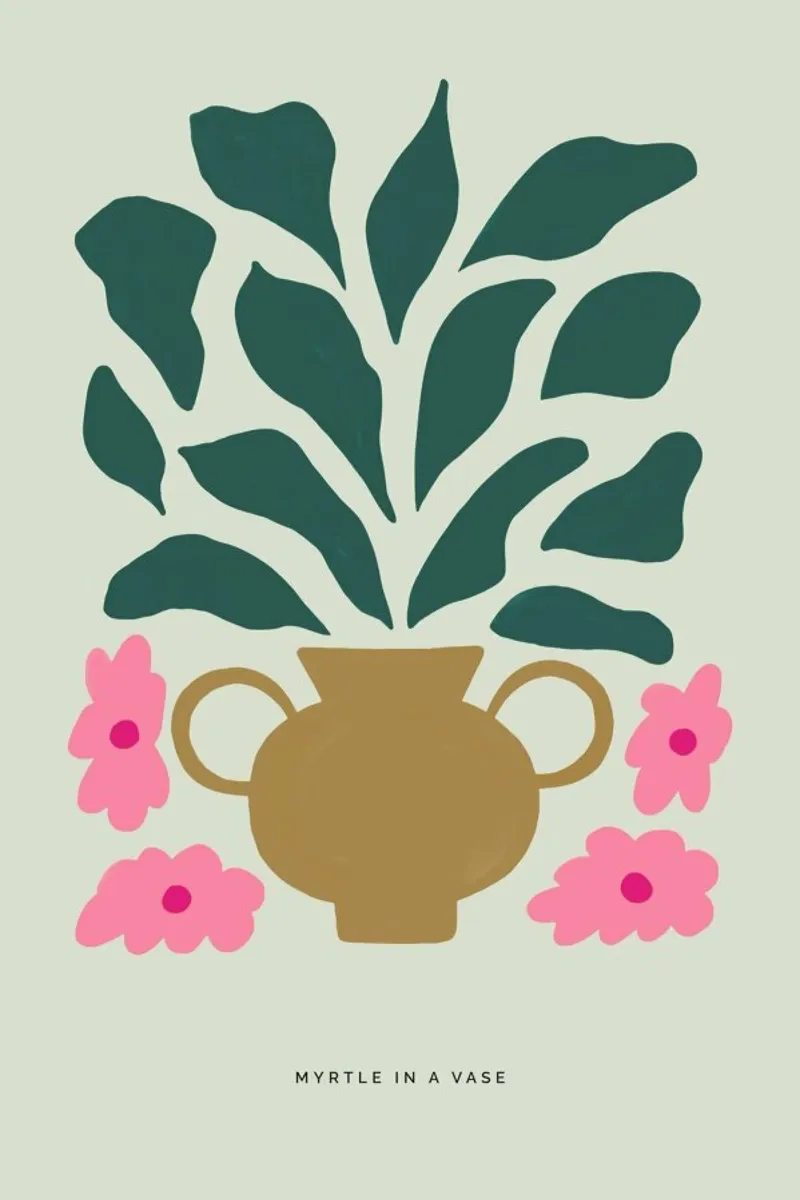 Myrtle In A Vase alluminio dibond da Studio One