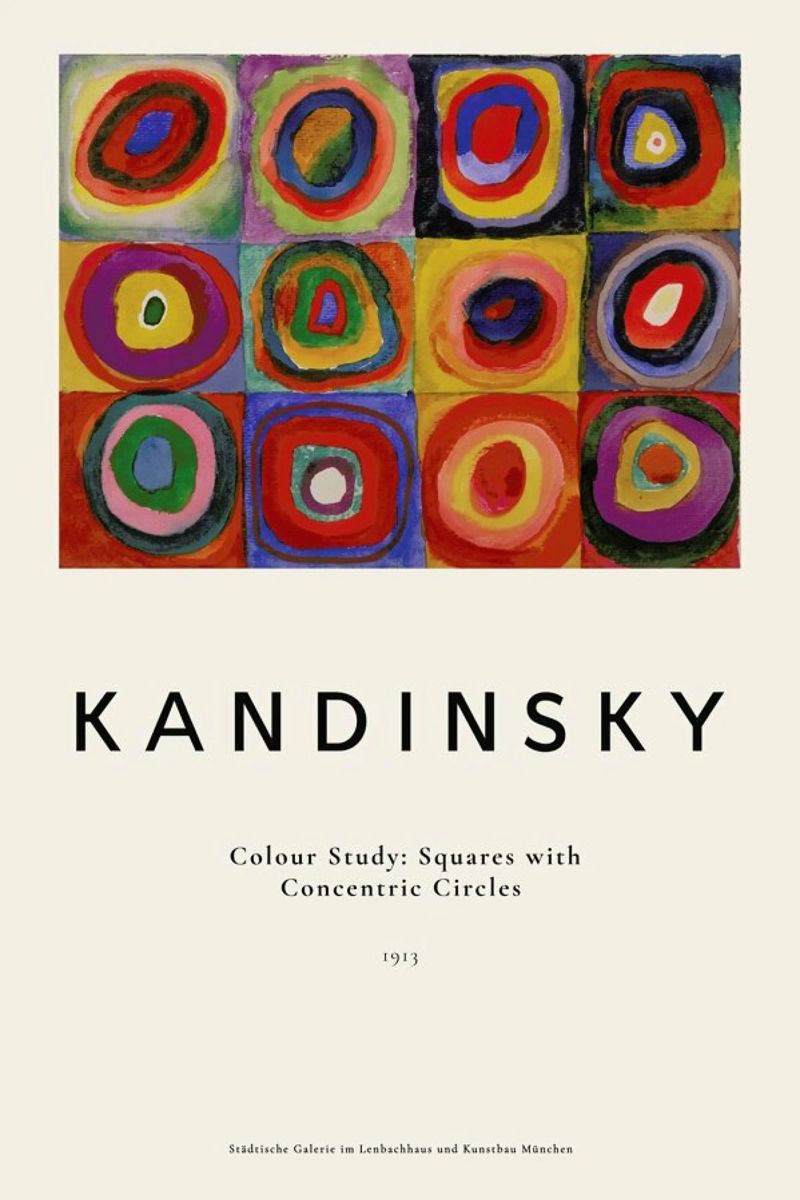 Kandinsky - Colour Study: Squares with Concentric Circles Poster von ARTOTHEK