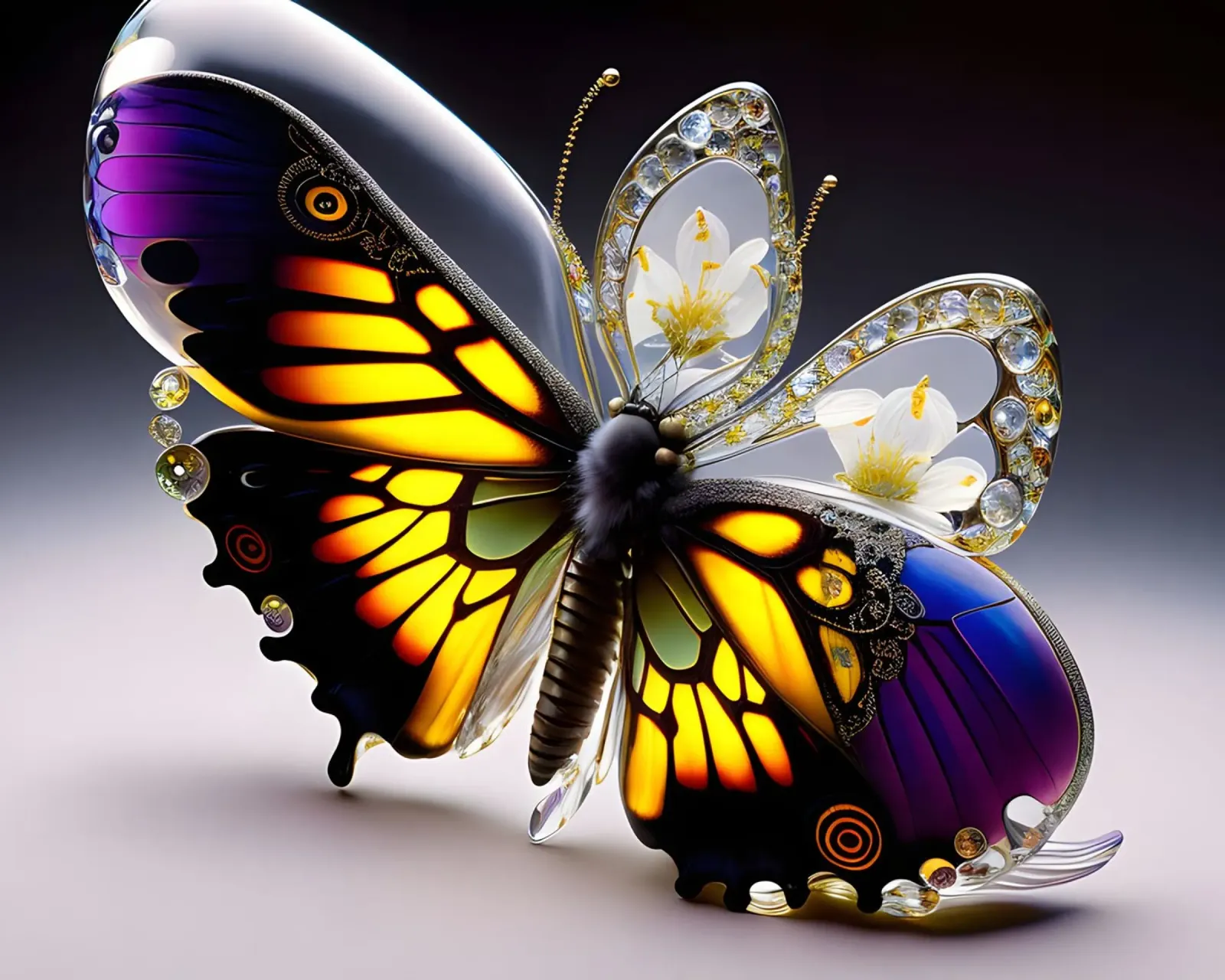 Glasschmetterling pellicola backlit da kosinsart.gallery