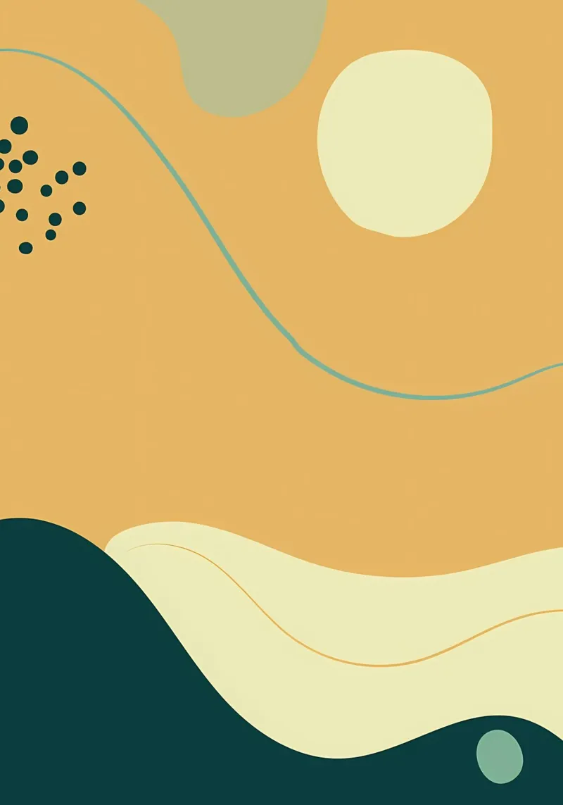 sun waves circles dots curved-lines canvas by Janine P McGuire