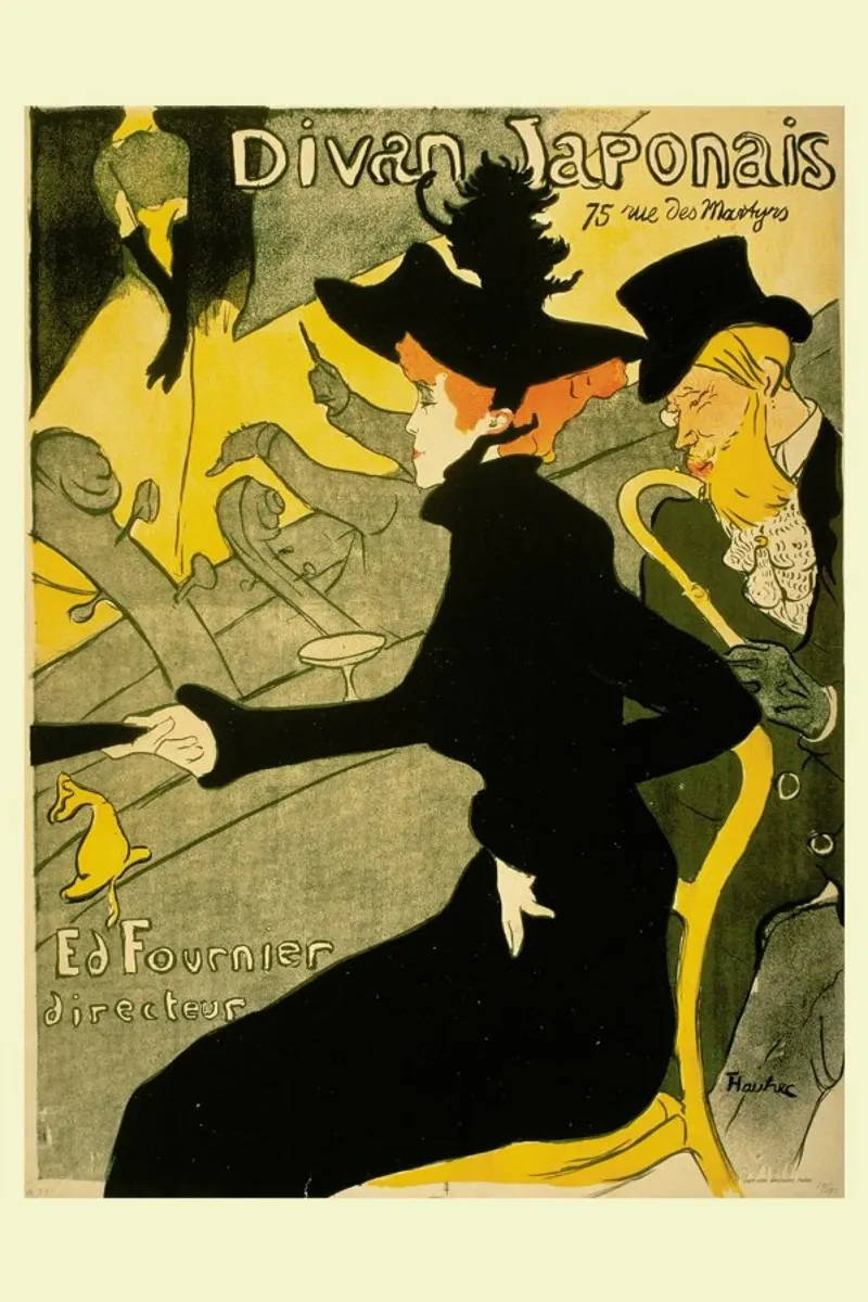 Henri de Toulouse-Lautrec - Divan Japonais pellicola backlit da ARTOTHEK