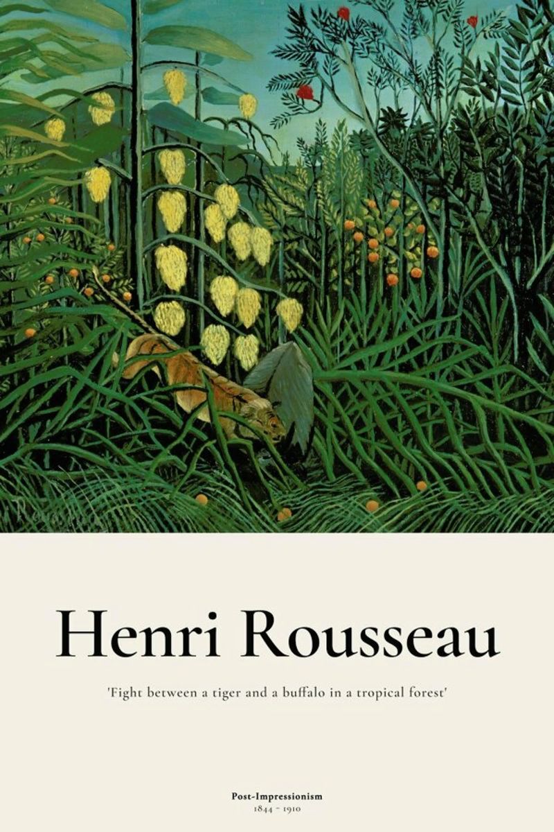 Rousseau - Fight Between a Tiger and a Buffalo poster by ARTOTHEK