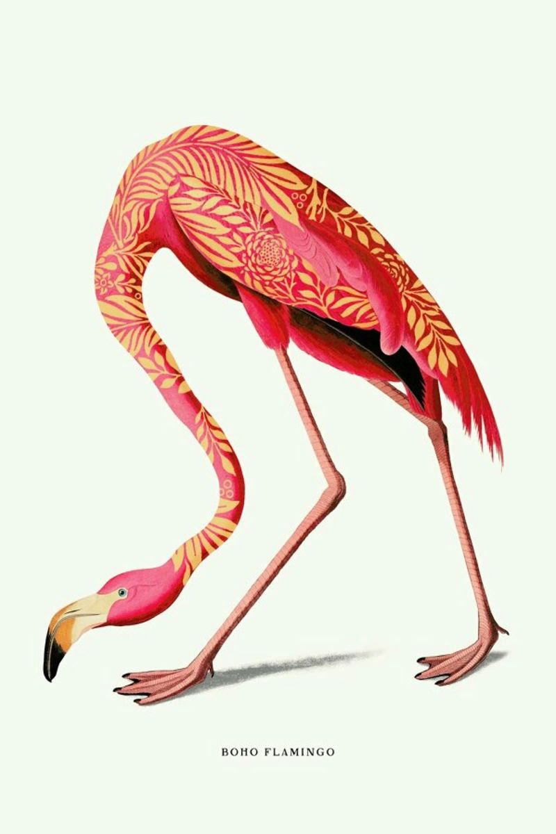 Boho Flamingo Poster von Jonas Loose
