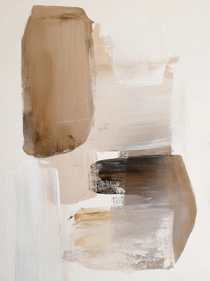 Bruin abstract ontwerp canvas van Carinaprint
