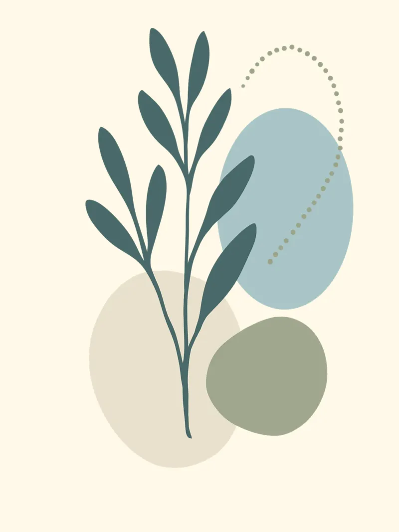 Modern Botanical Abstract Set of 3 Prints canvas by Kiroiharu