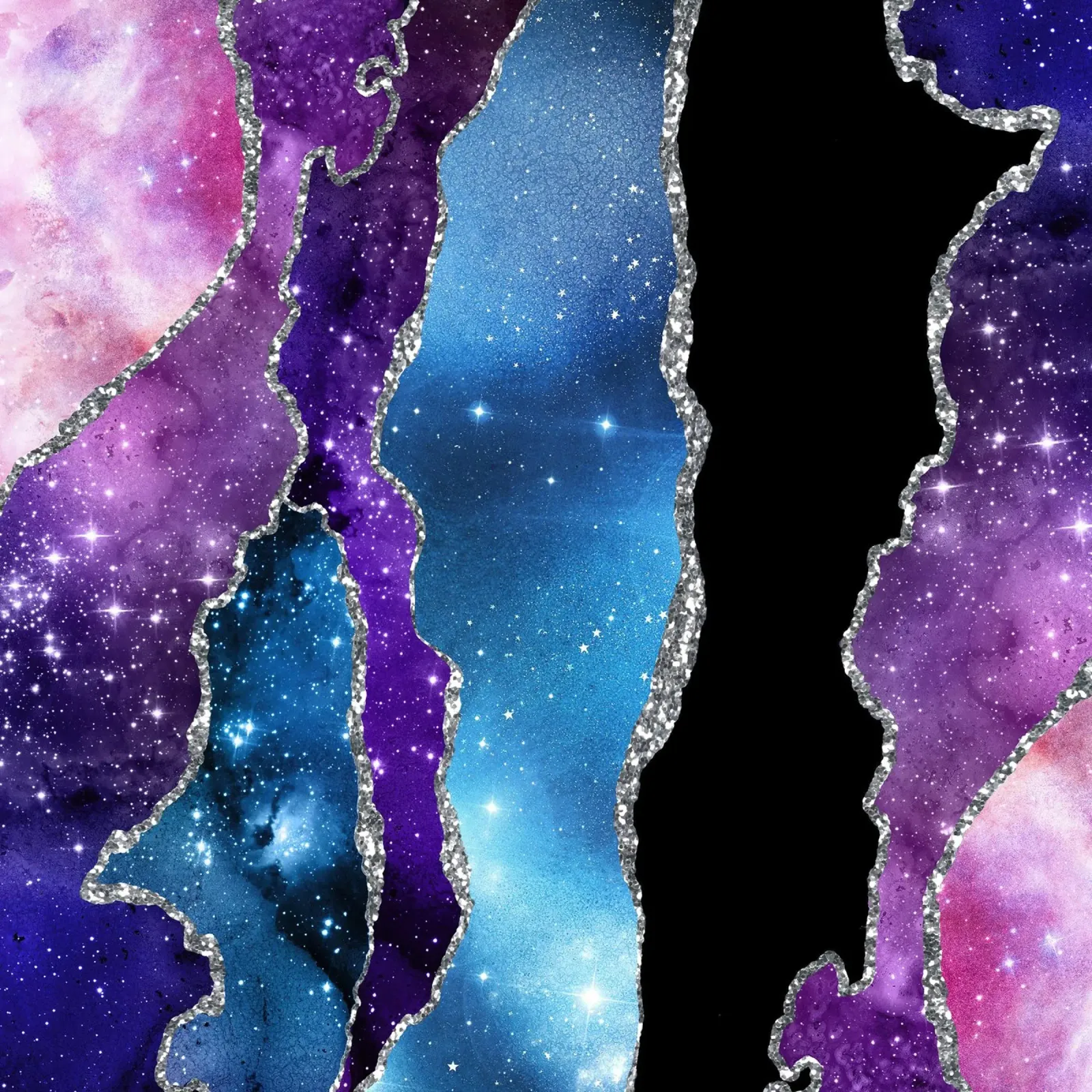 Starry Agate Texture 01 canvas with Floater frame by Gemstone Textures