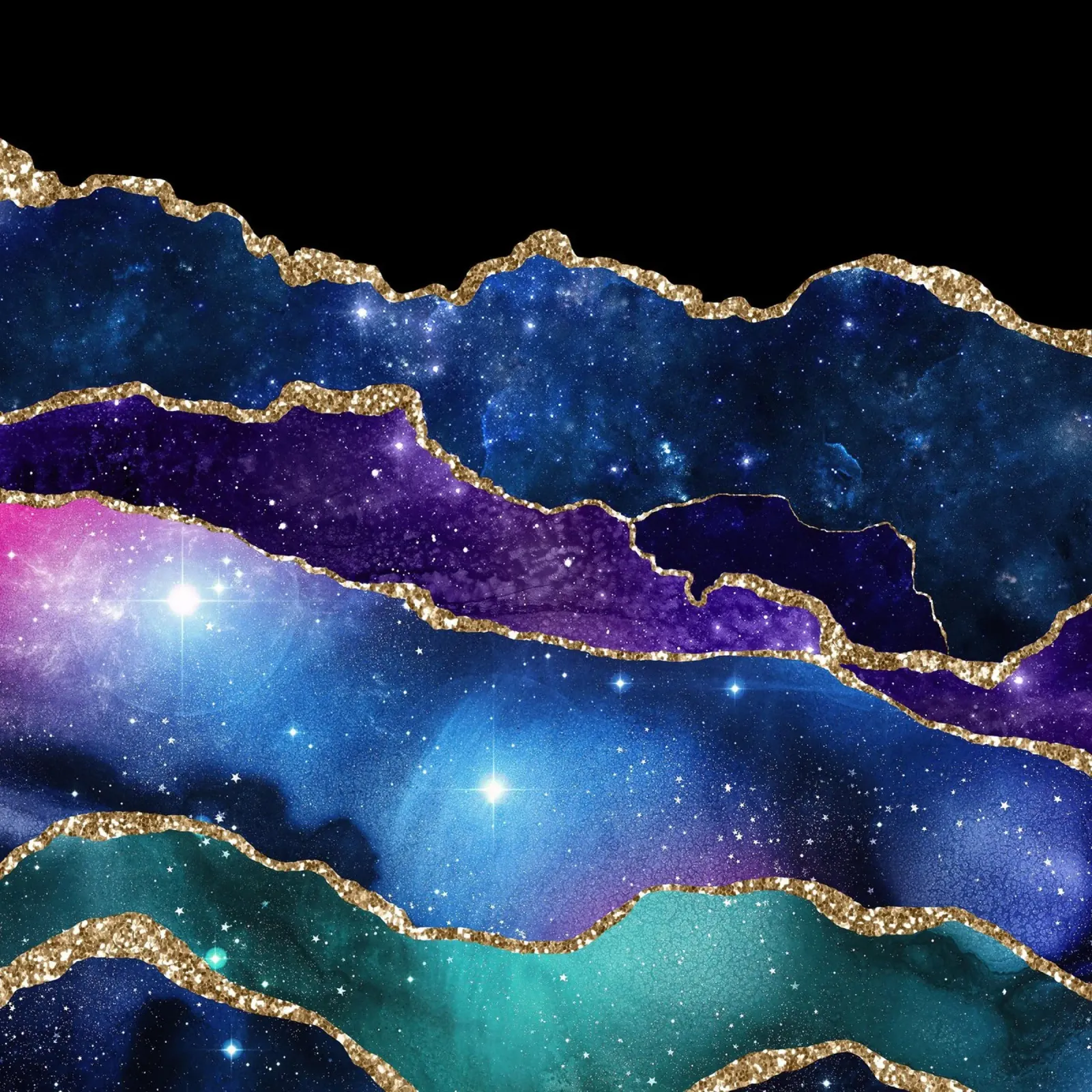 Starry Agate Texture 02 canvas with Floater frame by Gemstone Textures