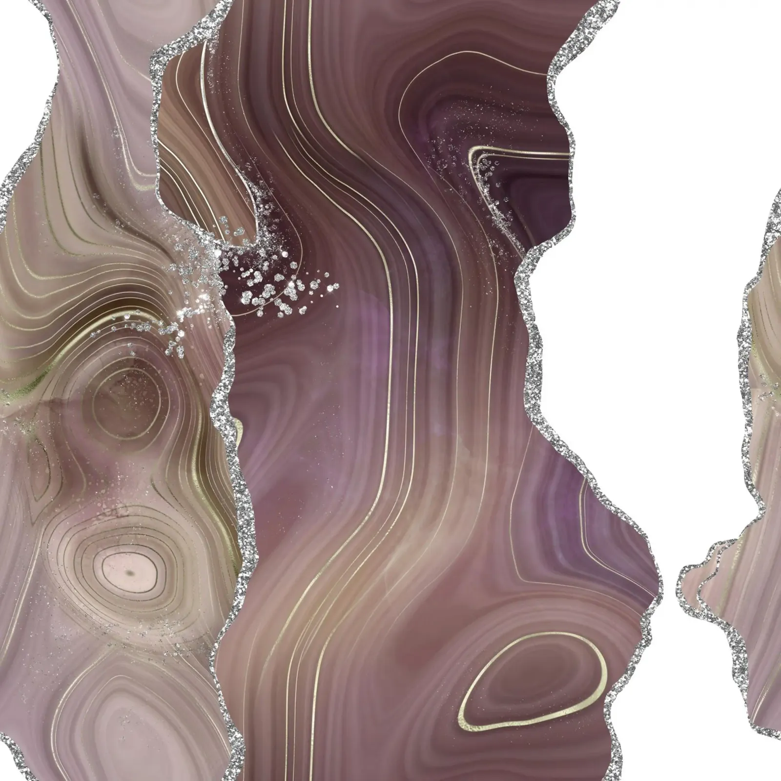 Agata glitterata taupe e argento Texture 05 plexiglass da Gemstone Textures