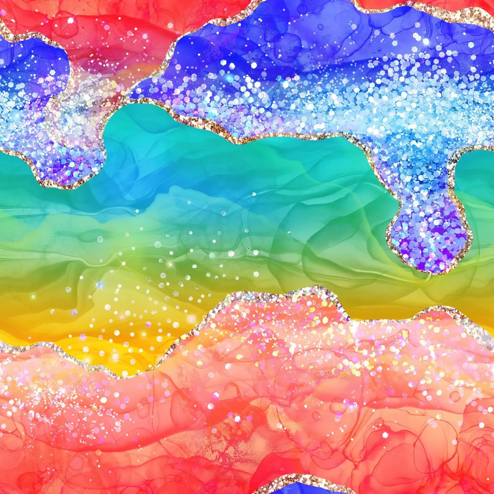 Lebendiger Regenbogen-Glitzer-Achat Struktur 03 Hahnemühle von Gemstone Textures