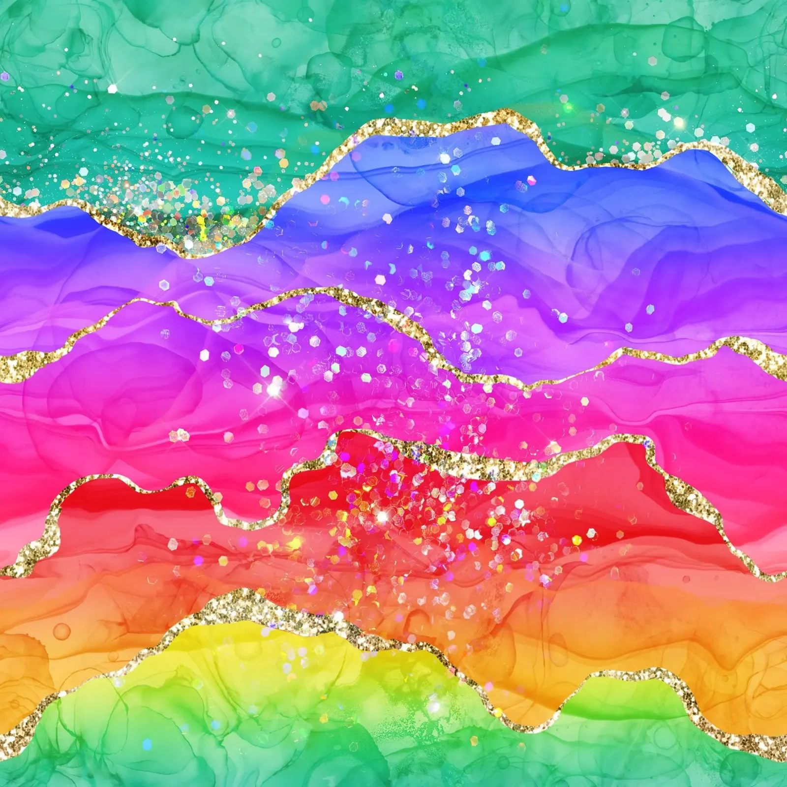 Lebendiger Regenbogen-Glitzer-Achat Struktur 04 Hahnemühle von Gemstone Textures