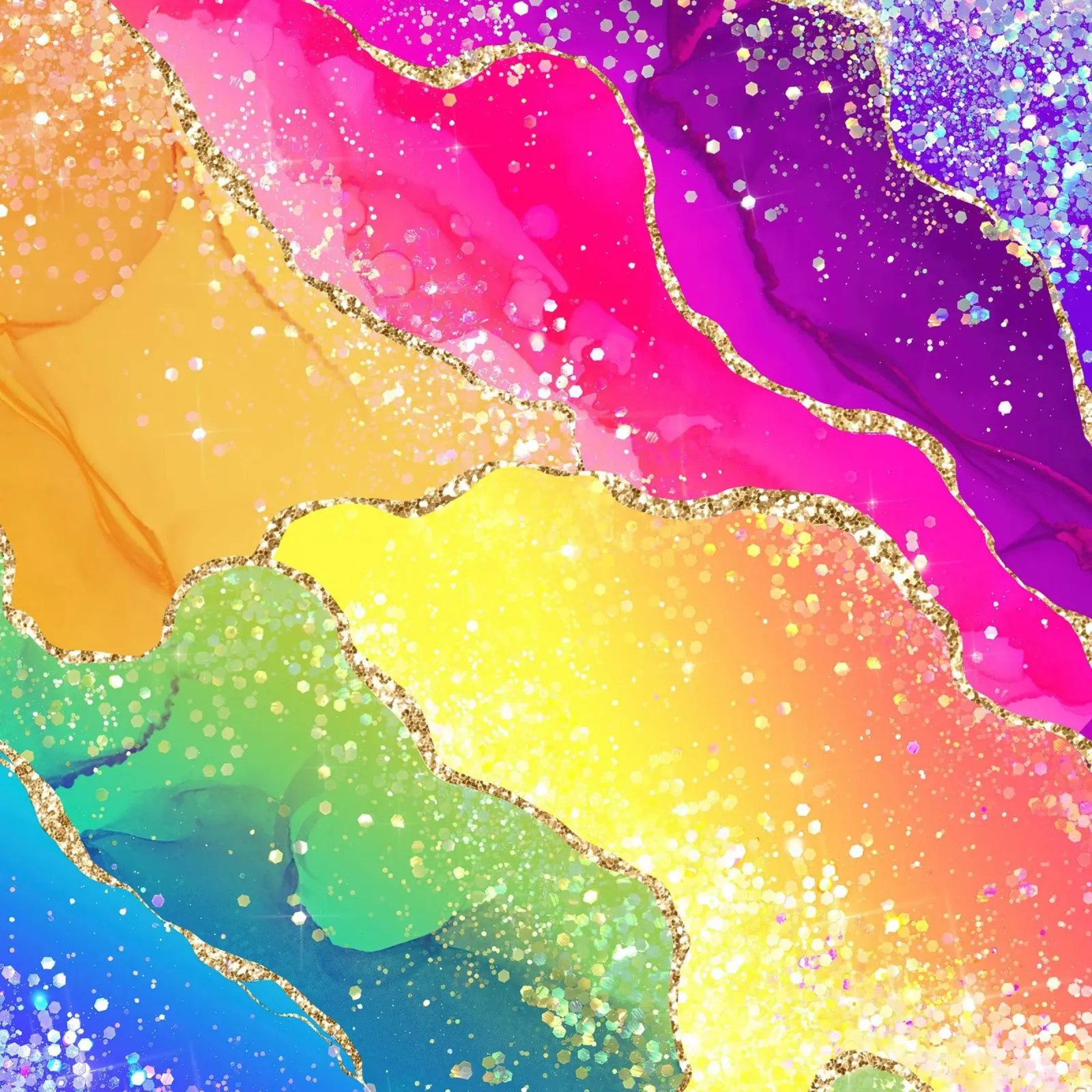 Lebendiger Regenbogen-Glitzer-Achat Struktur 05 Hahnemühle von Gemstone Textures