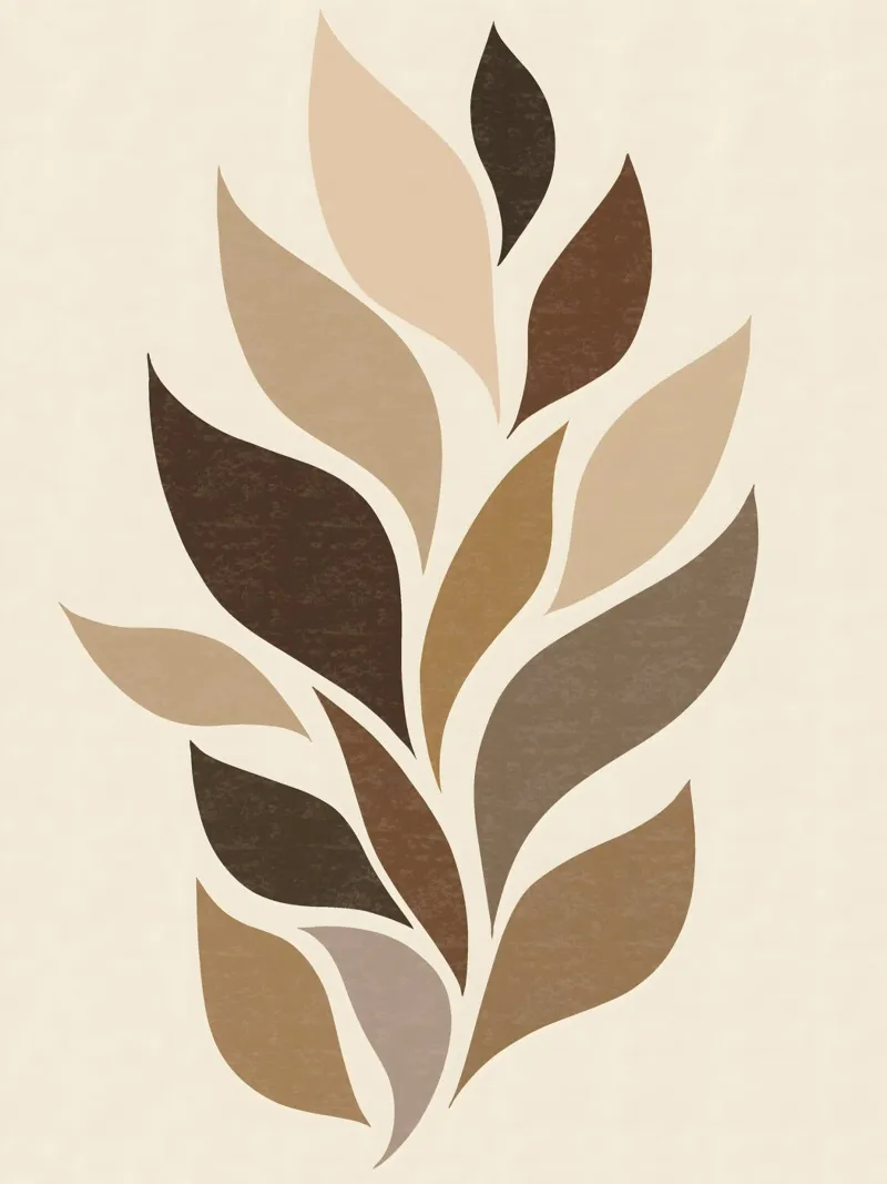 Beige Abstract poster con telaio in plastica da Gypsy Galleria