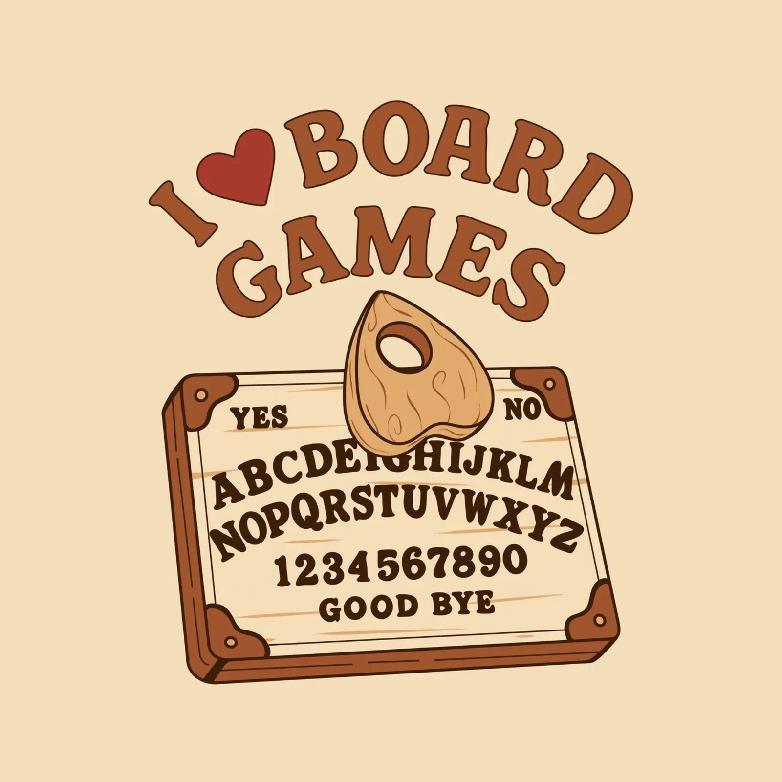 Me encantan los juegos de mesa poster con marco de madera de Loobs