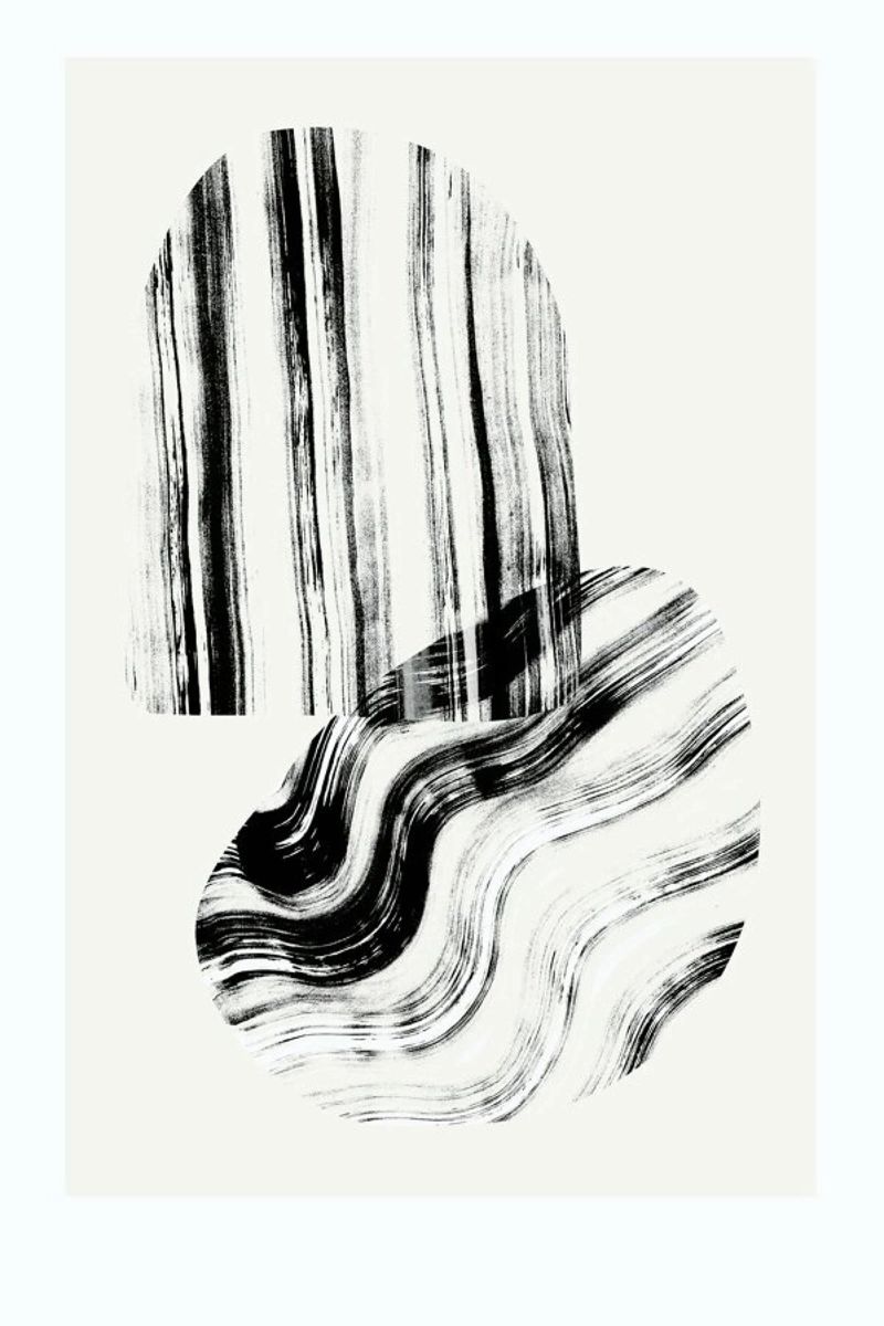 Negative Brush Strokes Poster von Graphite