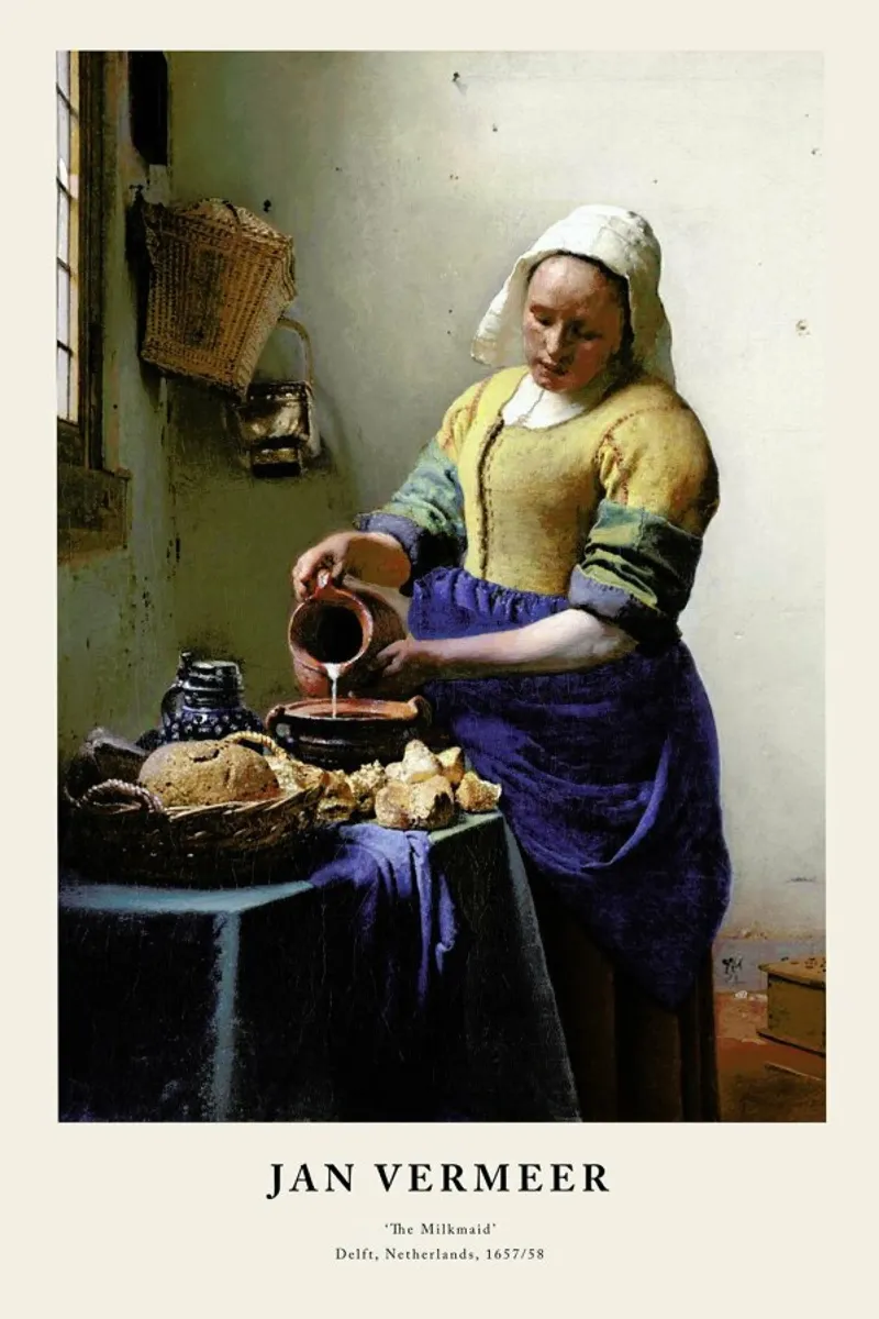 Jan Vermeer van Delft - The Milkmaid carta hahnemühle da ARTOTHEK