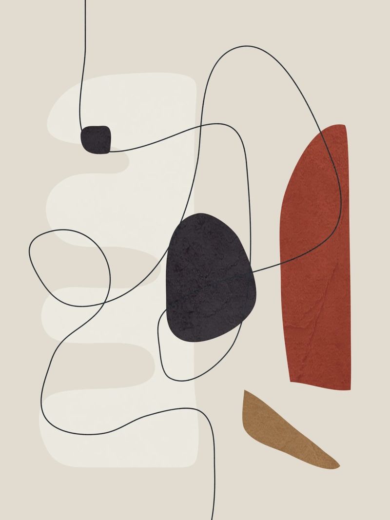 Abstract Minimal Shapes I Poster von cityart