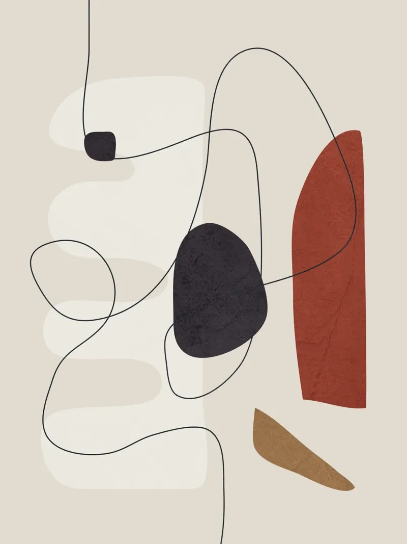 Abstract Minimal Shapes I Leinwand von cityart