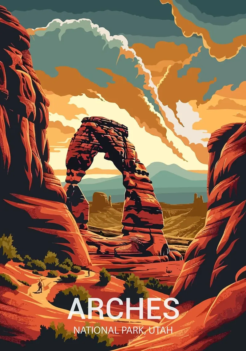 rock formations arches national park Utah alu-dibond by Kirsten C Nolan