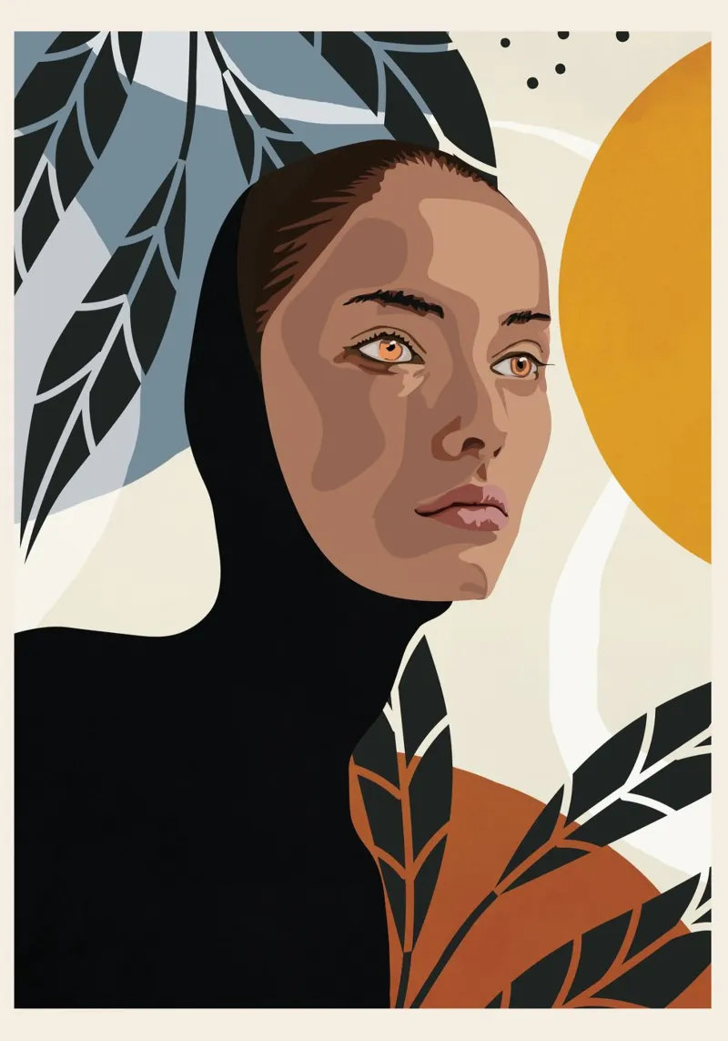 Portrait of a Woman canvas by Flow Line
