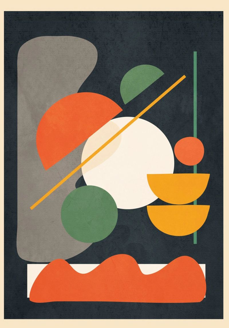 Abstract Shape Setting 01 Poster von Flow Line