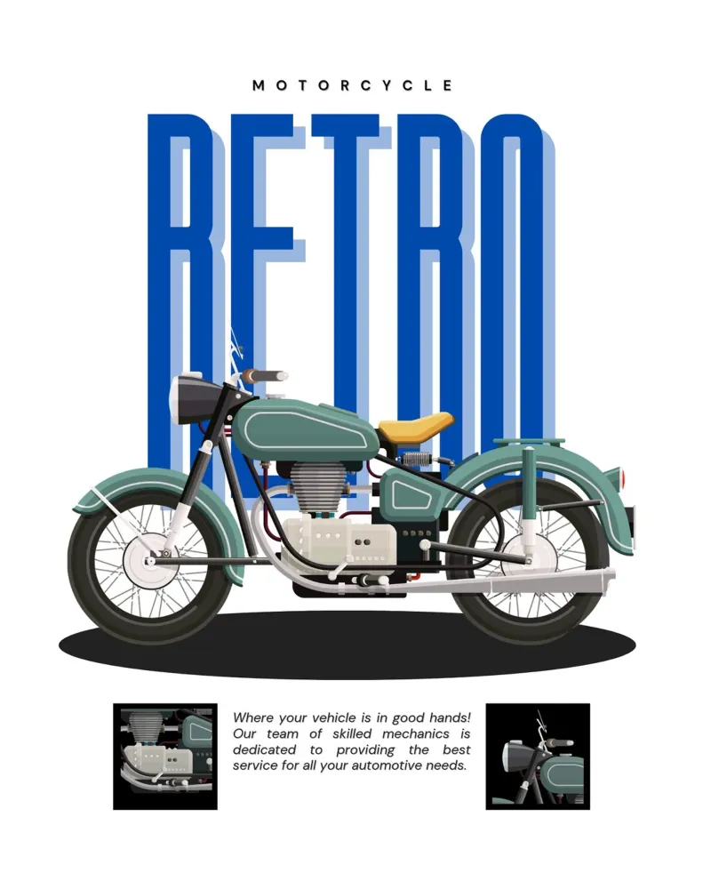 Motorcycle retro hahnemühle by Agnazarshop