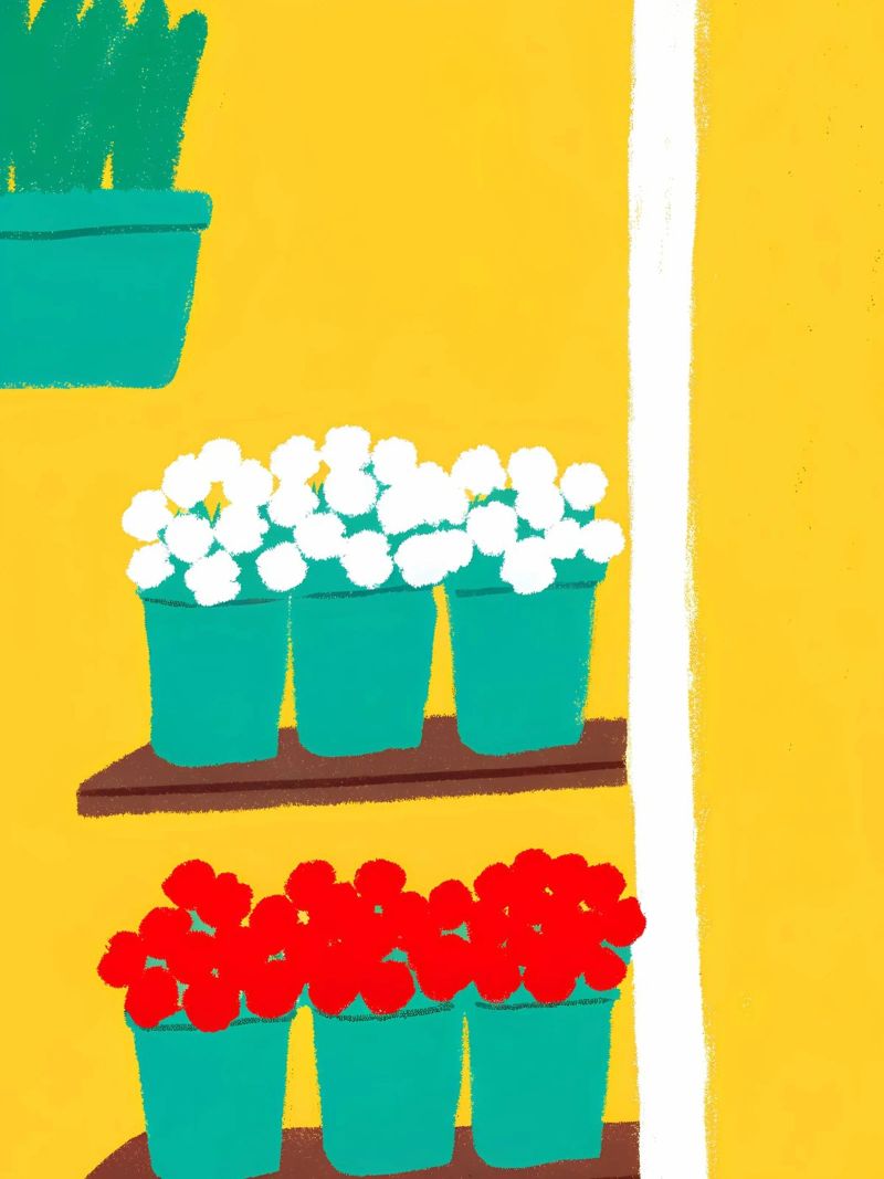 Bloemen in potten poster van PERSONAL TOUCH