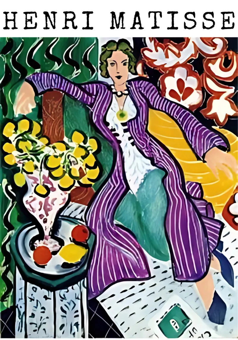 Henri Matisse - Donna con cappotto viola pellicola backlit da tokovictory