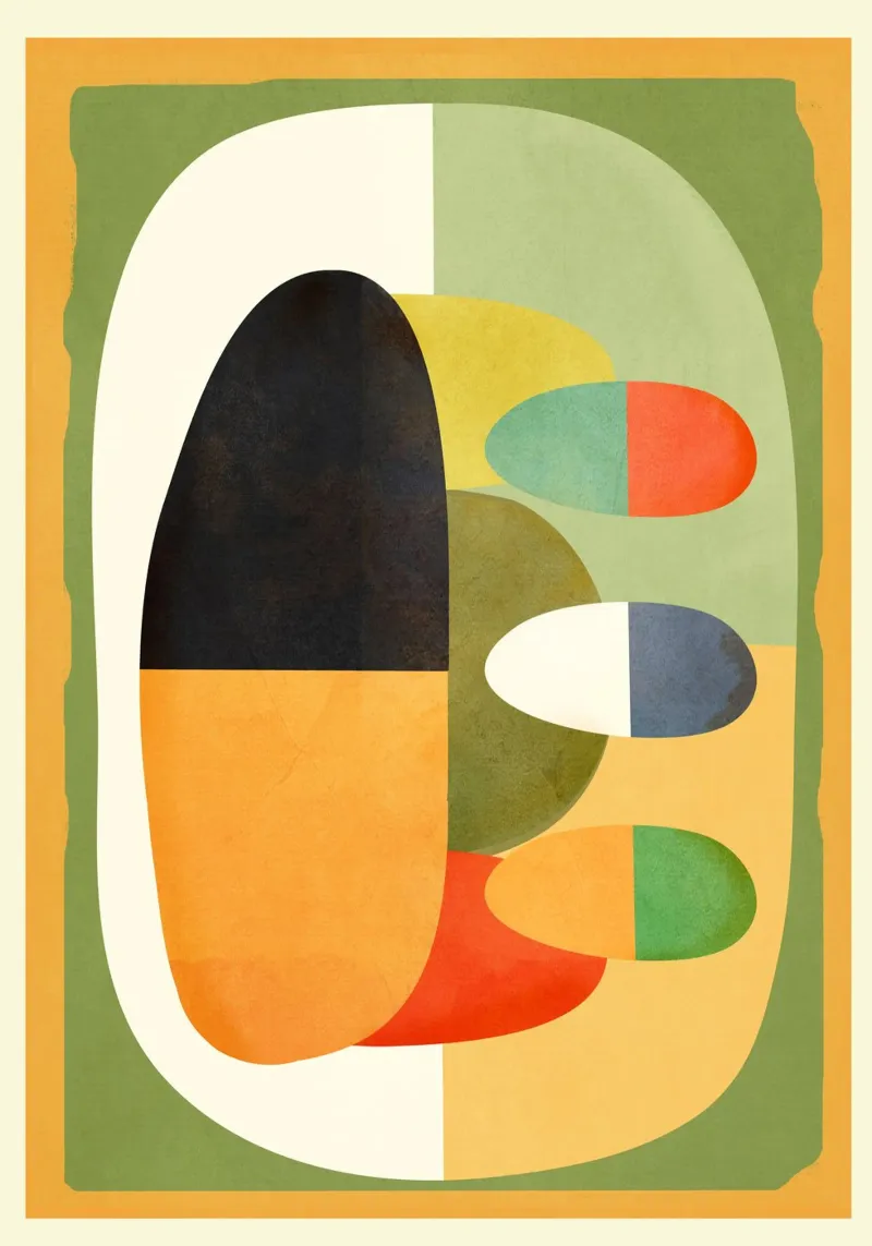 Modern Abstract Geometric Art 25 pellicola backlit da Flow Line