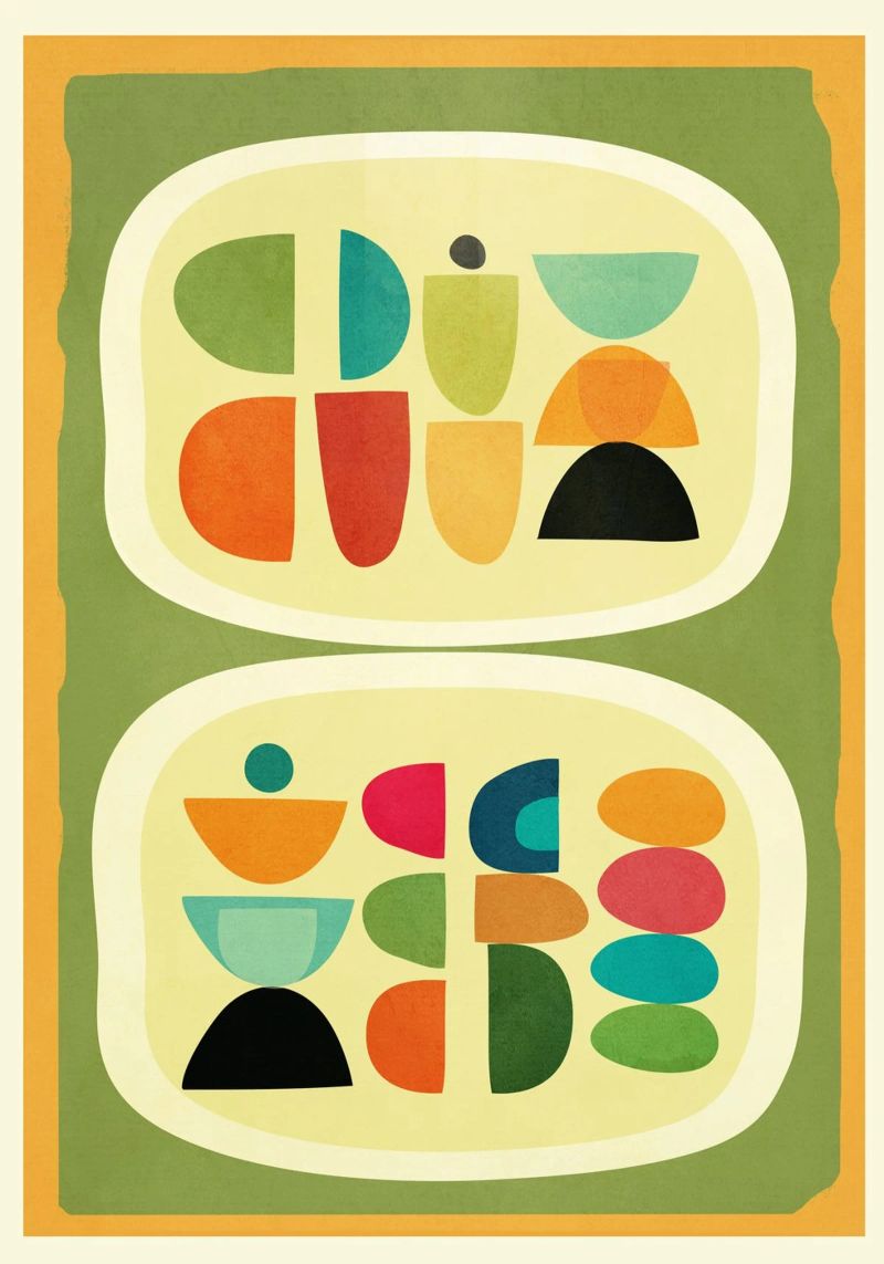 Modern Abstract Geometric Art 26 poster de Flow Line
