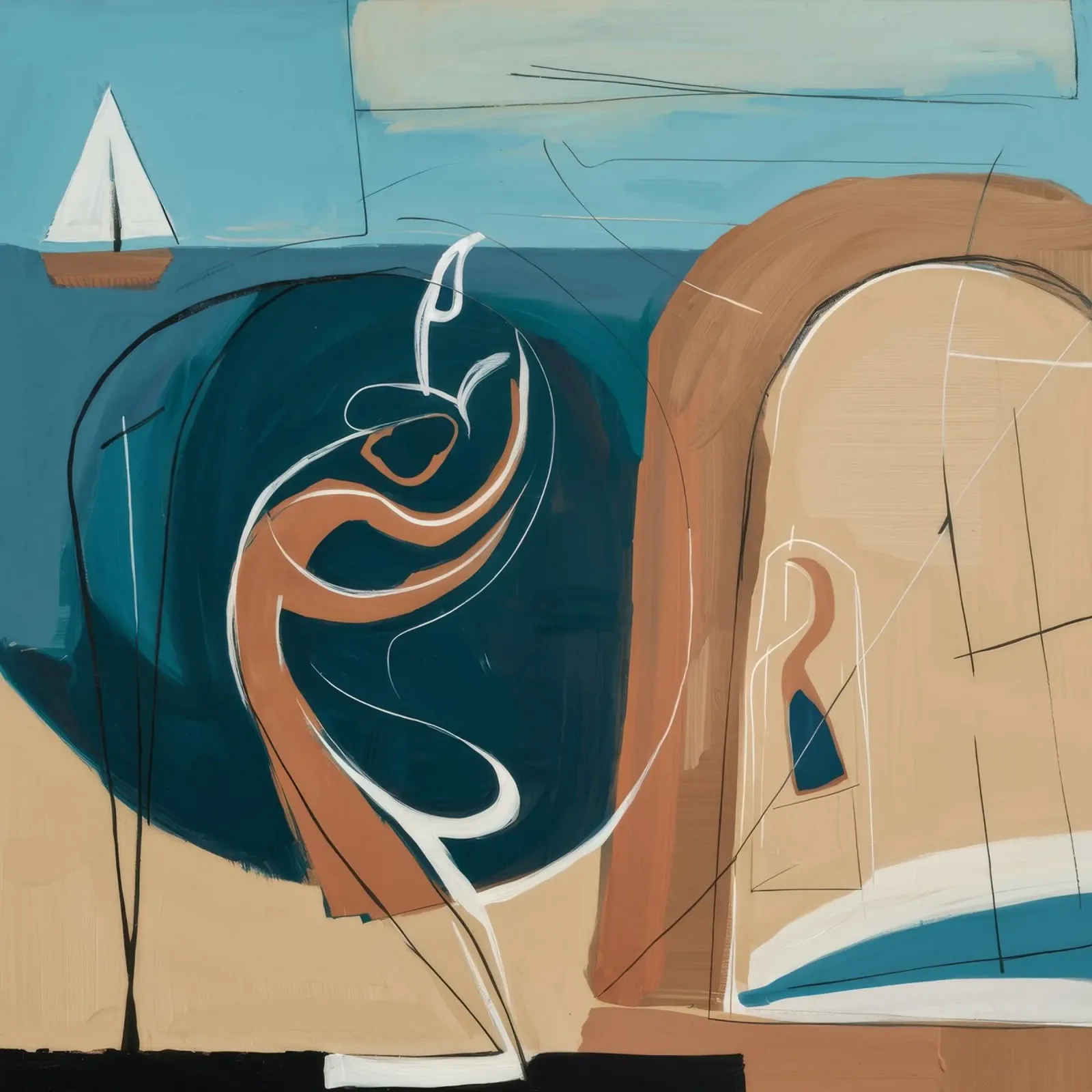 Coastal Reflection canvas by Crimson Whisper