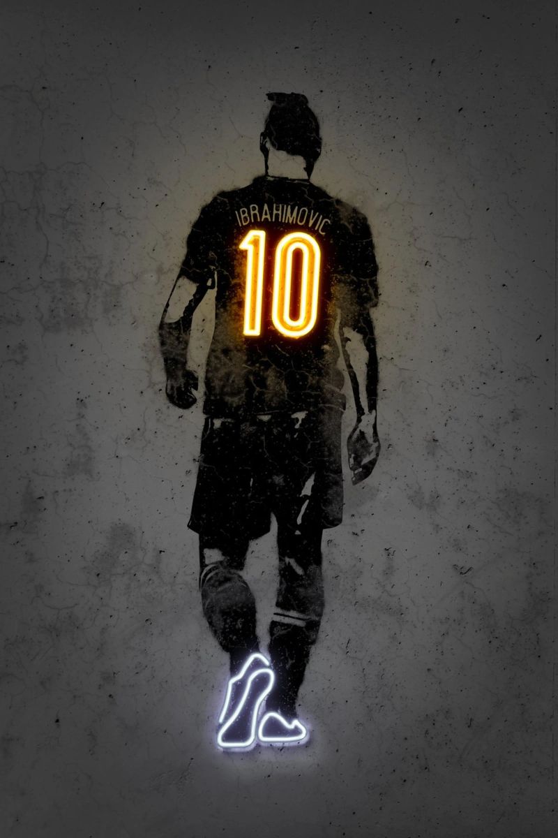 Zlatan poster avec cadre en aluminium de Octavian