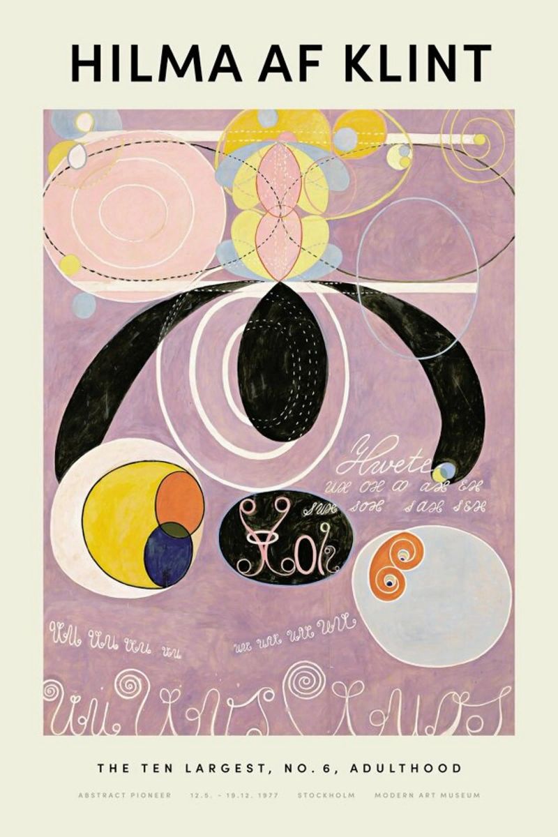 Hilma af Klint - The Ten Largest, No. 6 pellicola backlit da Vintage by JUNIQE