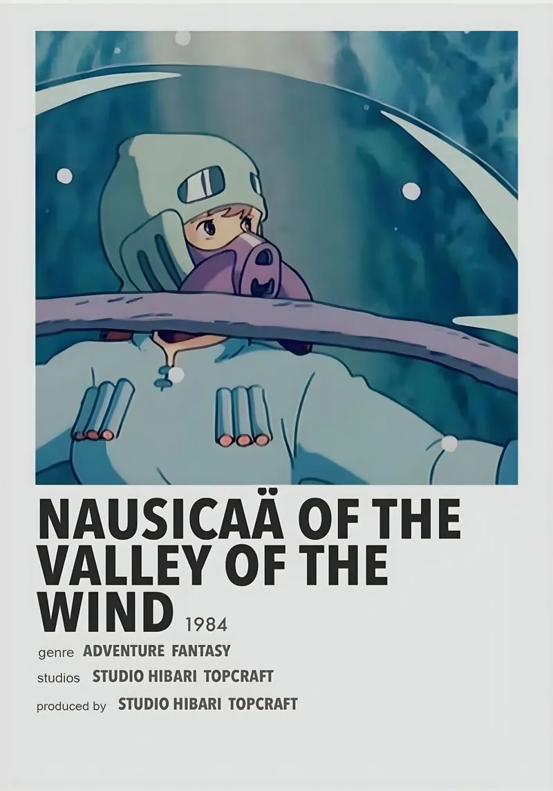 NAUSICAÄ OF THE VALLEY OF THE WIND 1984 poster con telaio in plastica da Totoya