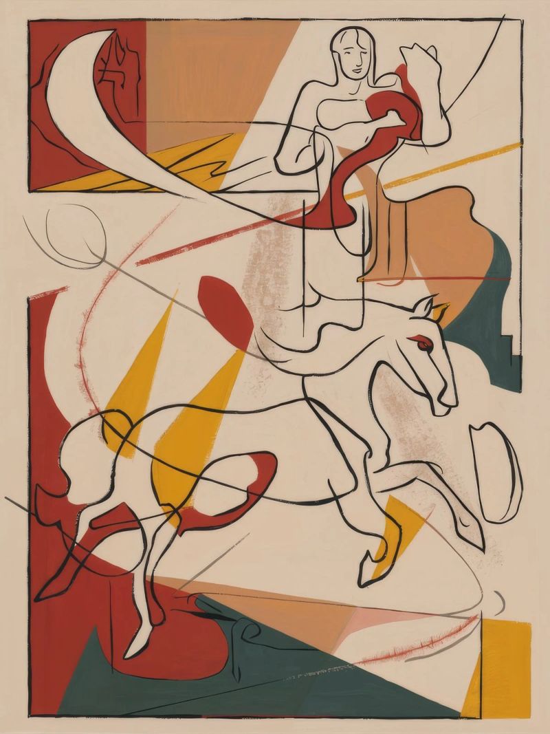 Mouvement artistique dynamique poster de Crimson Whisper