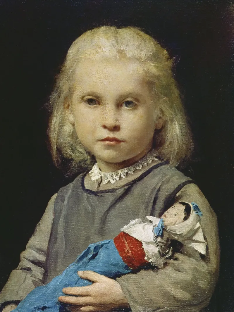 Albert Anker - Ragazza con bambola poster da ARTOTHEK