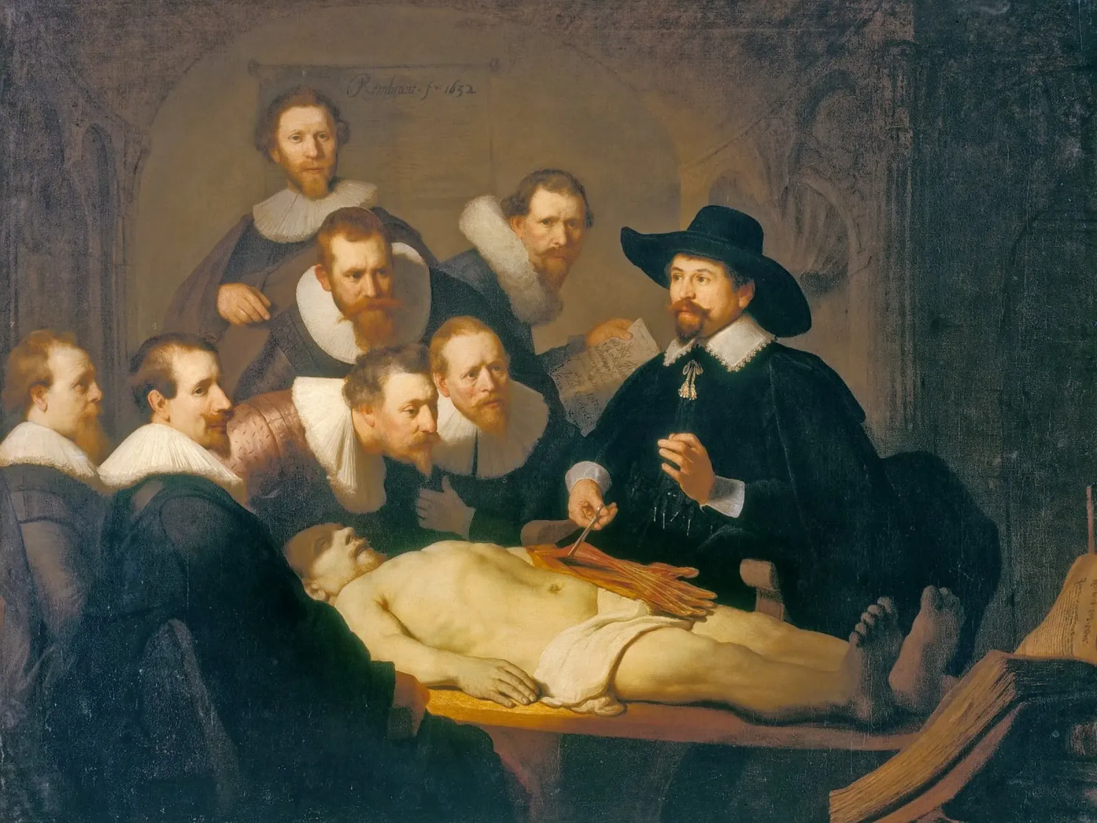 Rembrandt - La lezione di anatomia del dottor Nicolaes Tulp carta hahnemühle da ARTOTHEK