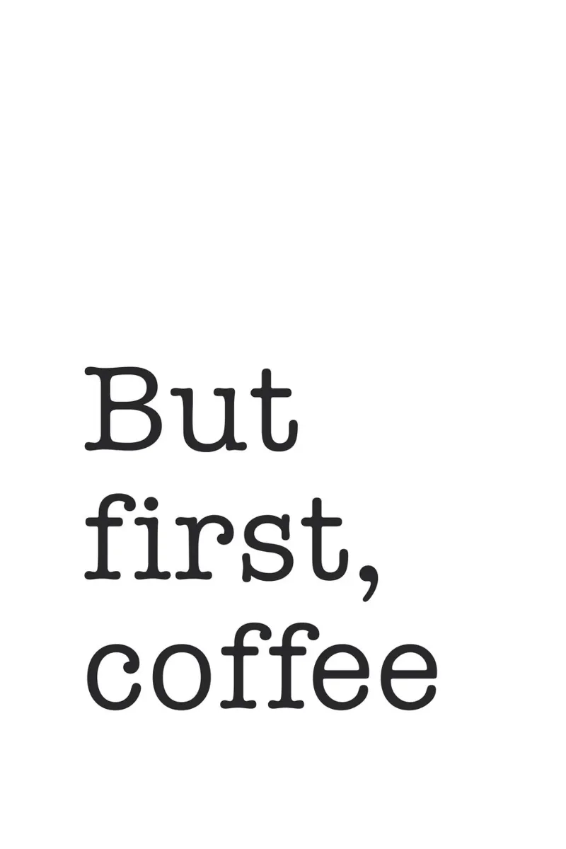 Maar eerst koffie canvas van NouveauPrints