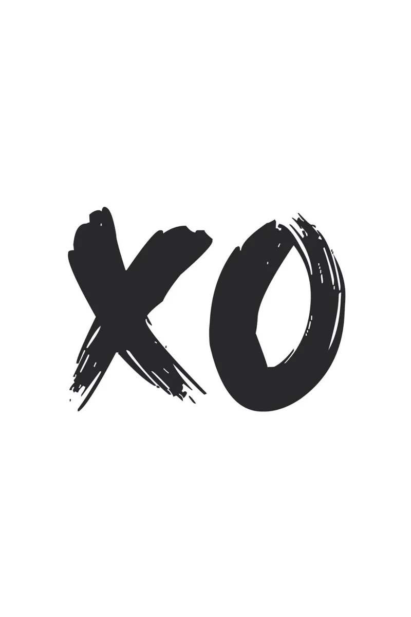 XO - Tipografia di abbracci e baci carta hahnemühle da NouveauPrints
