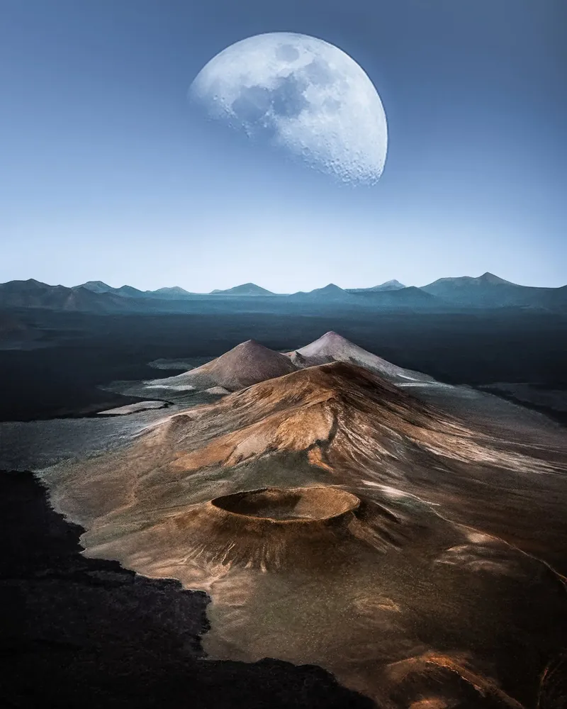 Volcanis poster con telaio in plastica da Stellar Dream Art