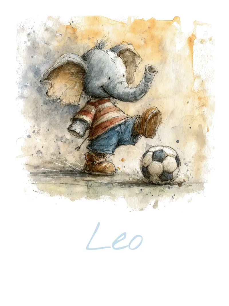 Kleiner Fußballspieler poster by Kinderherz