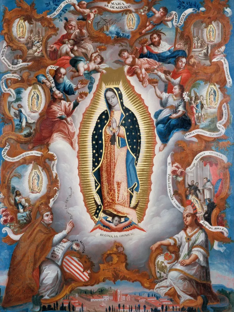 Vergine di Guadalupe - Artista messicano anonimo pellicola backlit da Wirla