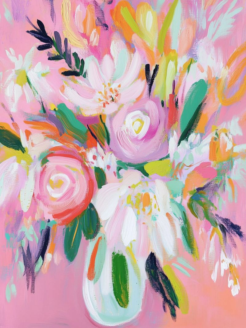 Pastell Blumen Romantik Leinwand von Carinaprint
