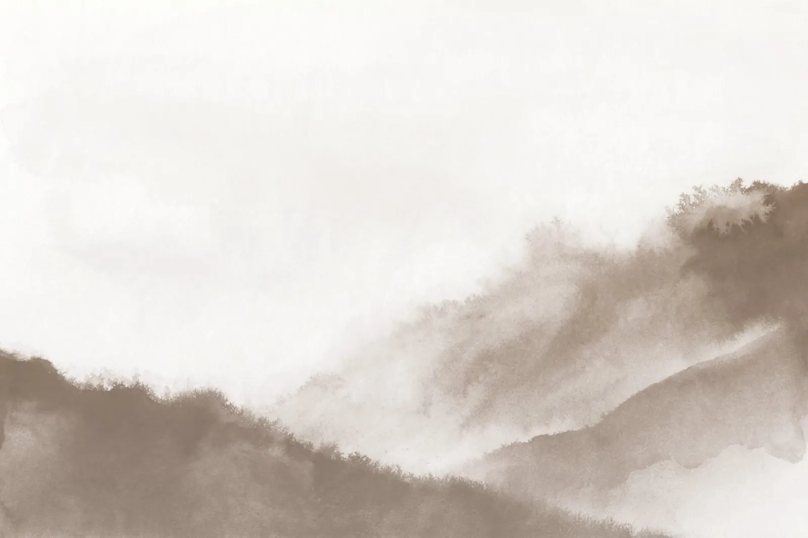 Misty mountains brown acrylic glass by NouveauPrints