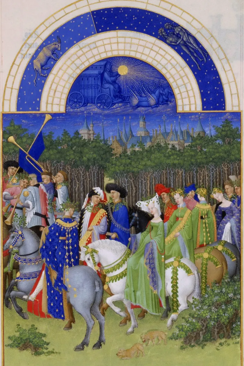 Fratelli Limbourg - Ore molto ricche del Duca di Berry poster con telaio in alluminio da Wirla