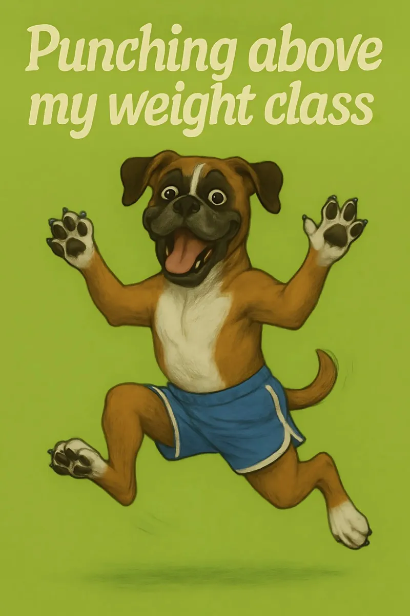 Meme divertente sul cane boxer carta hahnemühle da Funny Humor Art