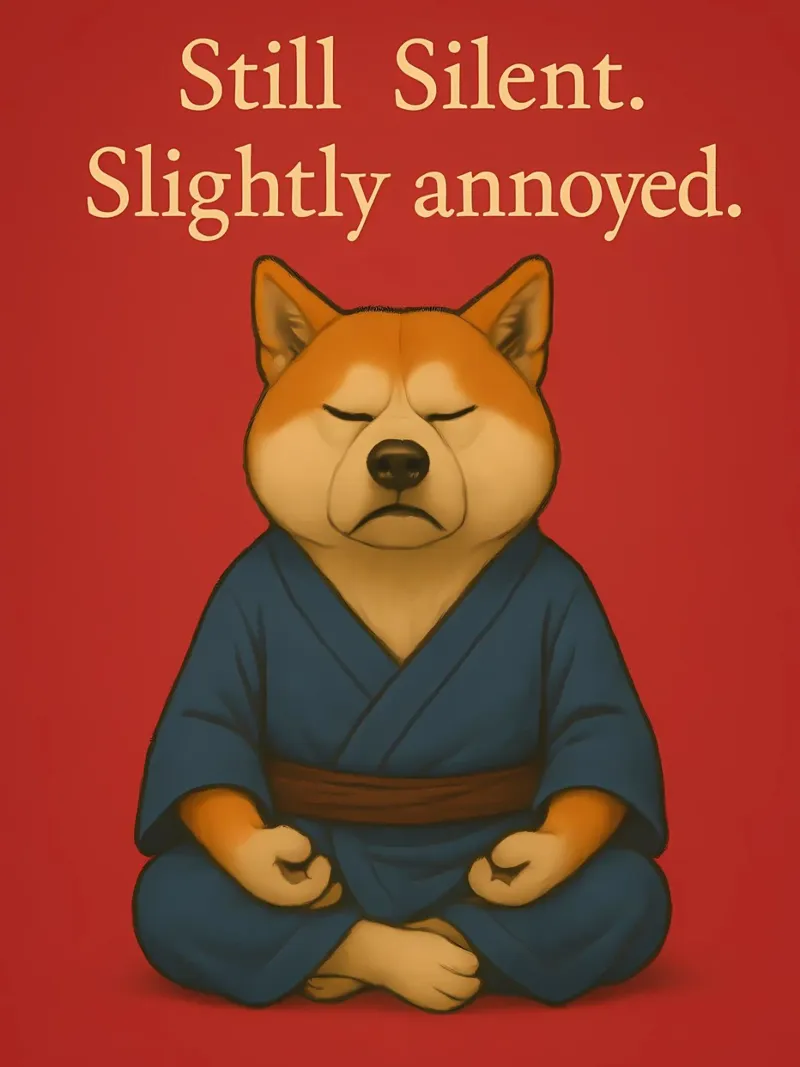 Divertente il meme dello Shiba Inu poster con telaio in legno da Funny Humor Art