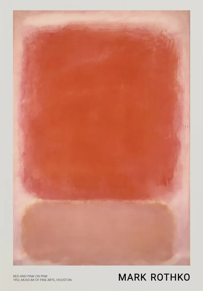 Mark Rothko Rosso e rosa su rosa pellicola backlit da Spencershop